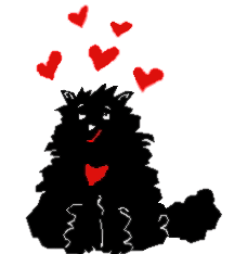 Cat with hearts