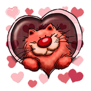 Cat image with hearts